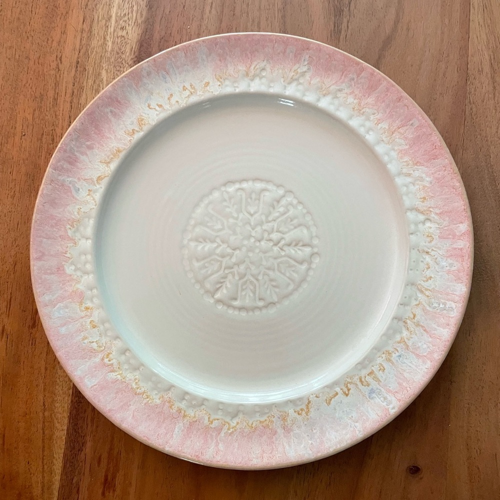 Sold Out Anthropologie Pink and Cream Side Plate